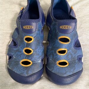 KEEN Kids Navy and Yellow Water Shoes